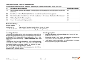 Unterrichtsbaustein: Unsere Dienststelle nachhaltiger gestalten