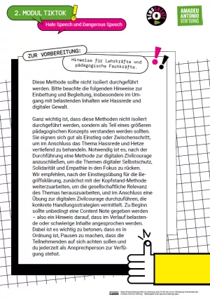 Unterrichtsplanung: Modul 2: Hate Speech und Digitale Zivilcourage | Hate Speech und Dangerous Speech