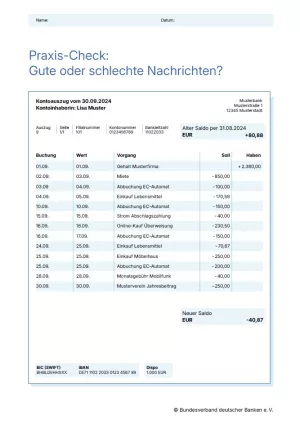 Arbeitsblatt: Zahlungsverkehr | Gute oder schlechte Nachrichten? (Arbeitsblatt)