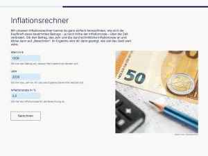 Webtool: Inflation | Inflationsrechner