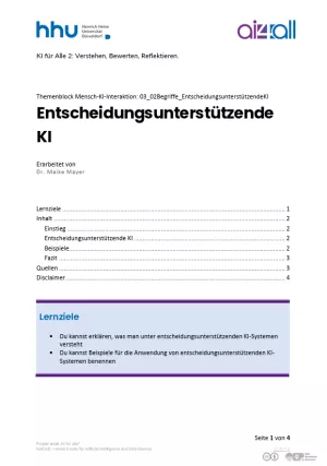 Kurs: Mensch-KI-Interaktion | 02 | Entscheidungsunterstützende KI (PDF)