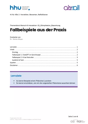 Kurs: Mensch-KI-Interaktion | 03 | Fallbeispiele aus der Praxis (PDF)
