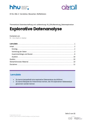 Kurs: Datenbeschaffung und -aufbereitung | 03 | Explorative Datenanalyse (PDF)