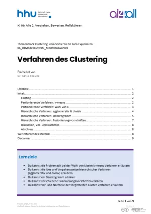Kurs: Clustering: vom Sortieren bis zum Explorieren | 03 | Verfahren des Clustering (PDF)