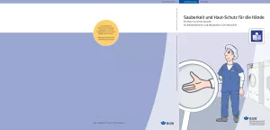Anleitung: Sauberkeit und Haut-Schutz für die Hände in Leichter Sprache für Mitarbeiter/innen in der Wäscherei
