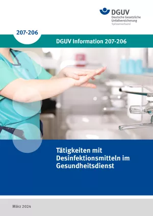 Broschuere: Tätigkeiten mit Desinfektionsmitteln im Gesundheitsdienst