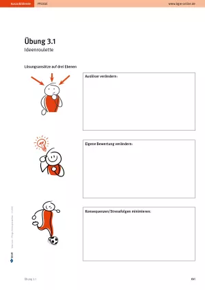 Arbeitsblatt: Take Care Stressprävention: Lösungsansätze Ideenroulette (Übung 3.1)