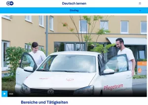 Interaktion: Krankenpflege | Einstieg: Bereiche und Tätigkeiten (Präpositionen: bei, in)
