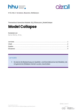 Kurs: Generative Modelle | 06 | Model Collapse (PDF)
