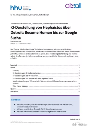 Kurs: KI und Ich | 04 | Darstellung von KI in den Medien (PDF)