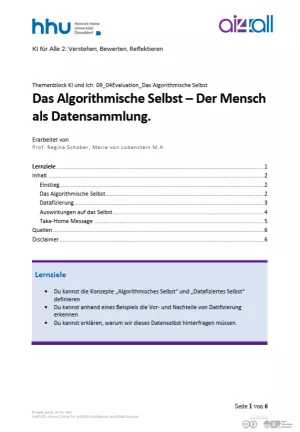 Kurs: KI und Ich | 08 | Das Algorithmische Selbst (PDF)