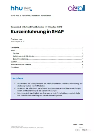 Kurs: Explainable, Hybrid, Robust AI | 05 | Kurzeinführung in SHAP (PDF)