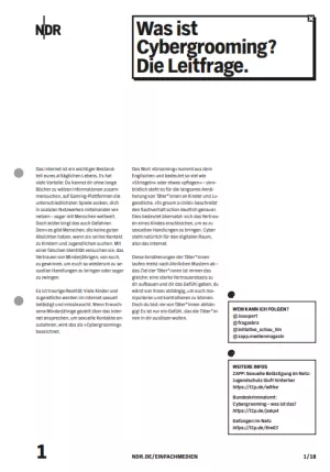 Unterrichtsbaustein: Cybergrooming | Schülerversion