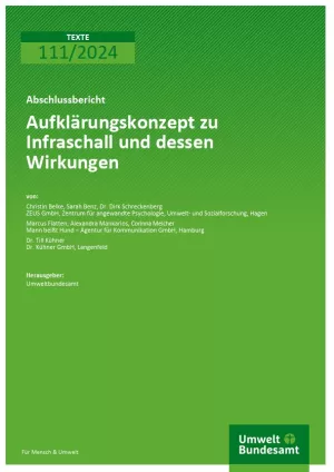 Broschuere: Aufklärungskonzept zu Infraschall und dessen Wirkungen