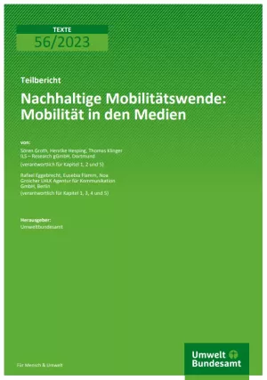 Broschuere: Nachhaltige Mobilitätswende: Mobilität in den Medien