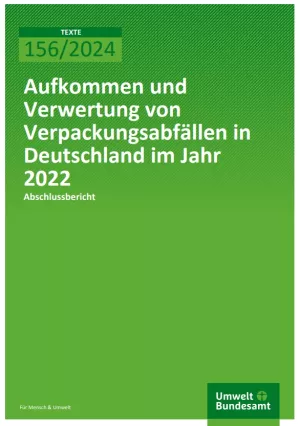 Broschuere: Aufkommen und Verwertung von Verpackungsabfällen in Deutschland im Jahr 2022