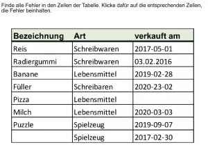 Interaktion: Woche 3 | Daten | Vorverarbeitung von strukturierten Daten (Aufgabe 1)