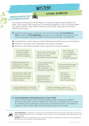 Unterrichtsbaustein: Mystery | Achtung, Hochwasser!