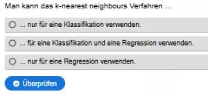Interaktion: Woche 7 | Theorie | k-nearest neighbours Verfahren (Aufgabe 2)