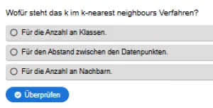Interaktion: Woche 7 | Theorie | k-nearest neighbours Verfahren (Aufgabe 4)