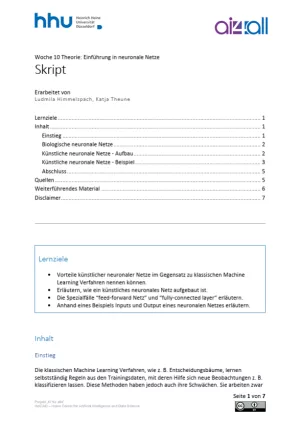 Kurs: Woche 10 | Theorie | Einführung in neuronale Netze (PDF)