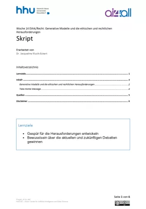 Kurs: Woche 14 | Ethik | Generative Modelle und die ethischen und rechtlichen Herausforderungen (PDF)