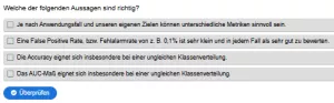 Interaktion: Prognosemodelle: Klassifikation und Regression | 02 | Metriken für eine Klassifikation (Aufgabe 4)