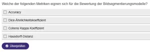 Interaktion: Bildklassifikation und Bildsegmentierung | 10 | Evaluationsmetriken für die Bewertung der Bildsegmentierungsmodelle (Aufgabe 1)