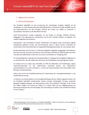 Handreichung: Projekt tablet2BFS | Materialien 1. Schuljahr Deutsch (ZIP-Datei)