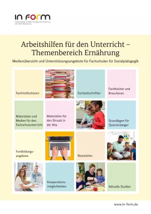 Broschuere: Arbeitshilfen für den Unterricht: Themenbereich Ernährung