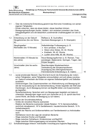 Test: Musterprüfung 2 Berufsfachschule | Hauswirtschaft und Ernährung: Berufsfachliche Kompetenz (Lösung)
