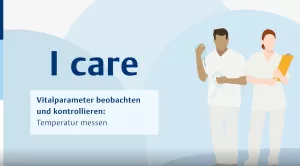 Video: I care Pflege | Pflegebasismaßnahmen | Die Körpertemperatur: Temperatur messen (Video)