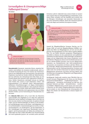 Arbeitsblatt: I care Pflege | Komplexe Fallbeispiele | Neurodermitis (Lösungen)