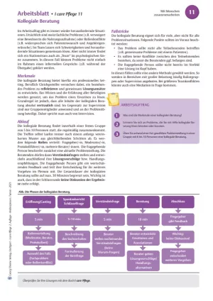Arbeitsblatt: I care Pflege | Mit Menschen arbeiten | Meilensteine der Entwicklung des Kindes (Arbeitsblatt)