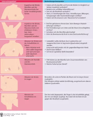 Bild: I care Pflege | Pflege bei speziellen Erkrankungen | Selbstuntersuchung der weiblichen Brust (Grafik)