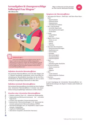 Arbeitsblatt: I care Pflege | Komplexe Fallbeispiele | Niereninsuffizienz (Lösungen)