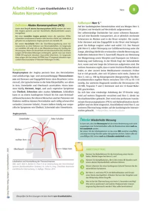 Arbeitsblatt: I care Krankheitslehre | Spezielle Krankheitslehre | Akutes Koronarsyndrom (Arbeitsblatt)