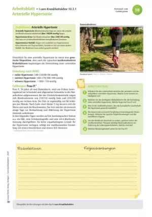 Arbeitsblatt: I care Krankheitslehre | Spezielle Krankheitslehre | Arterielle Hypertonie (Arbeitsblatt)
