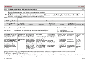 Unterrichtsplanung: Zielanalyse Lernfeld 2 - Zivilrechtliche Ansprüche im erstinstanzlichen Verfahren begleiten (PDF, barrierefrei)