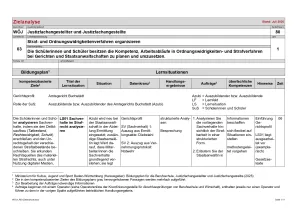 Unterrichtsplanung: Zielanalyse Lernfeld 3 - Straf- und Ordnungswidrigkeitenverfahren organisieren (PDF, barrierefrei)