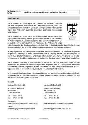 Unterrichtsbaustein: Gerichtsprofil Lernfeld 1, 2, 3 (DOCX)