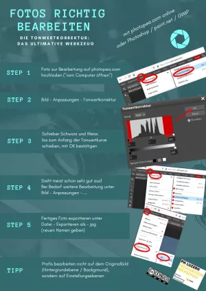 Merkblatt: Fotos richtig bearbeiten: Die Tonwertkorrektur