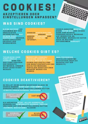 Merkblatt: Cookies! Akzeptieren oder Einstellungen anpassen?