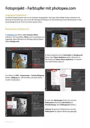 Anleitung: Fotoprojekt - Farbtupfer mit photopea.com