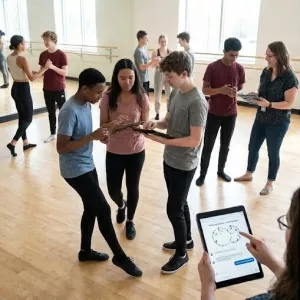 Veranschaulichung: Tanzen mit KI: Kooperatives Lernen im Sportunterricht mit Chatbots erproben und gestalten