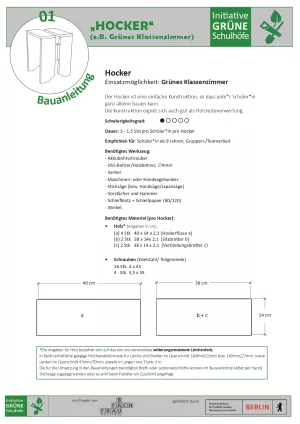 Anleitung: Bauanleitung 01 Hocker
