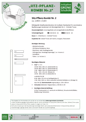 Anleitung: Bauanleitung 05 Sitz-Pflanz-Kombi Nr. 2