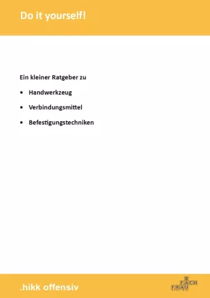 Broschuere: Do it yourself!