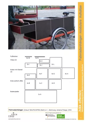 Anleitung: Bauanleitung Fahrradanhänger mit modularen Aufsätzen