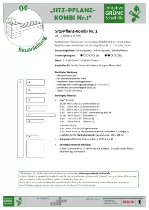 Anleitung: Bauanleitung 04 Sitz-Pflanz-Kombi Nr. 1
